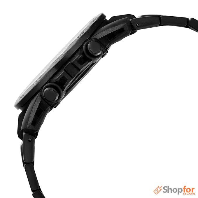 Bluetooth Analog-Digital Black Dial Men Watch Black Stainless