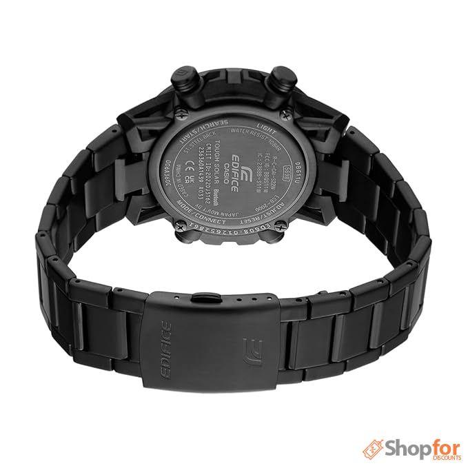 Bluetooth Analog-Digital Black Dial Men Watch Black Stainless