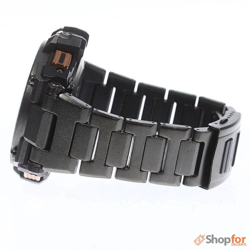 Black silver Radio Wave Solar Men's Watch