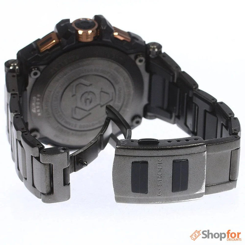 Black silver Radio Wave Solar Men's Watch